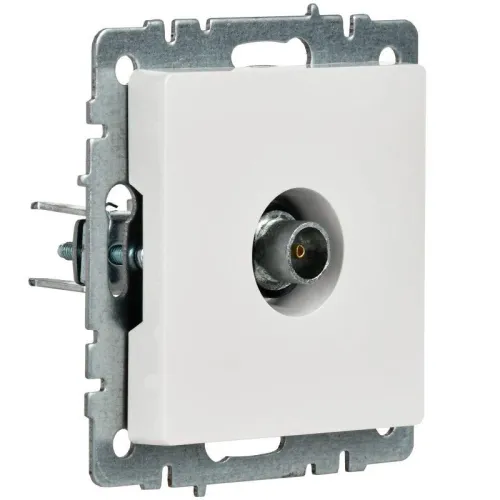 Розетка телевизионная оконечная TV СП Brite РТВ11-0-БрБ механизм бел. IEK BR-A10-O-K01 фото 5