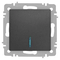 Выключатель 1-кл. СП Accent 6-102-07 10А IP20 250В с подсветкой AL/CU графит Intro Б0063434