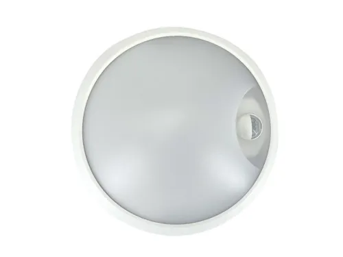 Светильник светодиодный WP 15 C 12W OP 840 D220 WH MDM 220х80мм 12Вт 4000К IP54 ЖКХ круглый пылевлагозащ. с датчиком движ. бел. Русский Свет 15071523453 фото 4