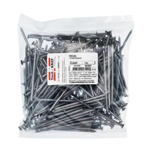 Гвоздь строительный 3.0х80 (уп.1кг) Tech-Krep/Zitar 101581