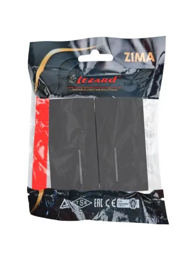 Выключатель 2-кл. с индик. СП ZIMA IP20 10А безвинт. зажим черн. бархат LEZARD 704-4288-112QC фото 7