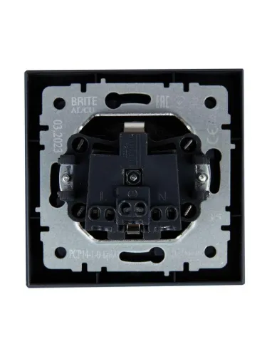 Розетка СП BRITE РСР14-1-0-БрМ 16А в сборе с заземл. защ. шторки маренго IEK BR-R14-16-K35-F фото 4