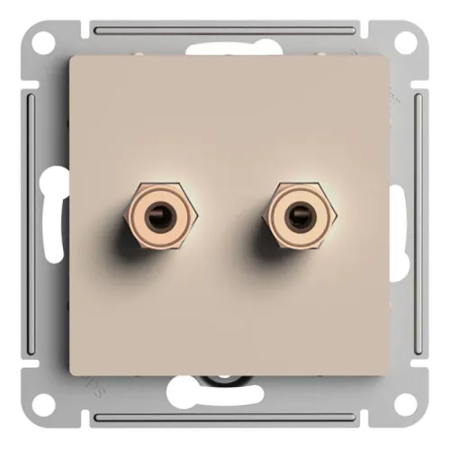 Аудиорозетка двойная AtlasDesign песочн. SE ATN001287 фото 3