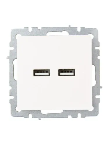Розетка BRITE USB A+A 3.1А РЮ10-1-БрЖ механизм жемчуж. IEK BR-U21-D31-K36 фото 2