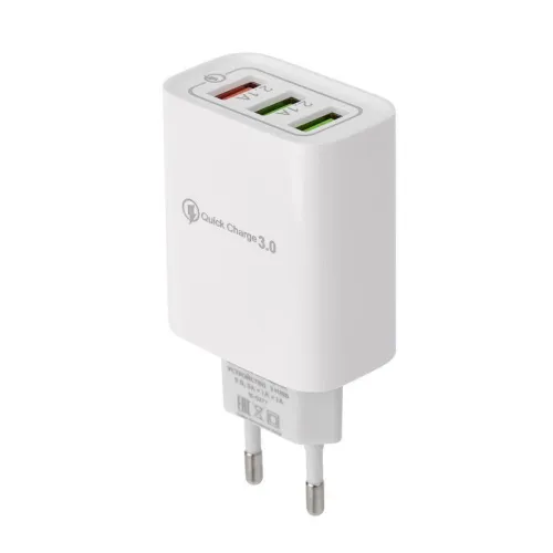 Устройство зарядное сетевое для iPhone/iPad 3 x USB 5В 3А + 1А + 1А бел. Rexant 16-0277 фото 3