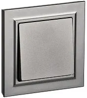 Выключатель 1-кл. СП BRITE ВСР10-1-0-БрС 10А в сборе сталь IEK BR-V10-0-10-K46-F