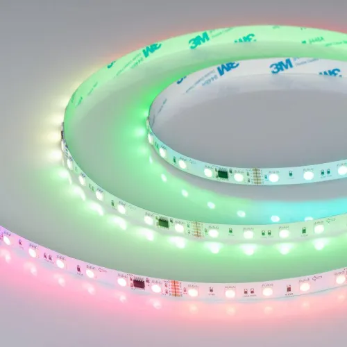 Лента светодиодная DMX-B60-10mm 24V RGB-PX6 14Вт/м IP20 5060 бегущий огонь (уп.5м) Arlight 039183