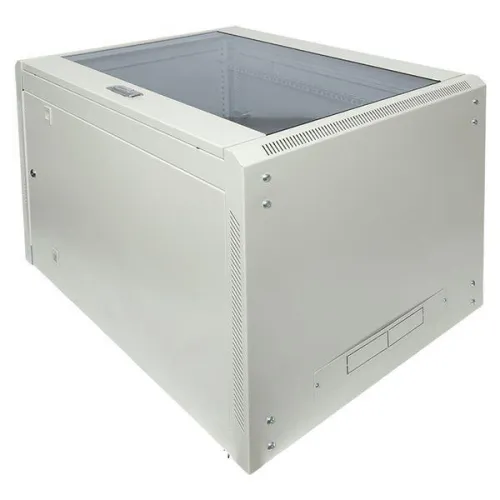 Шкаф настенный 19дюйм TERACOM PRO 15U 600600мм дверь стеклянная с замком-ручкой сер. EKF TRP-WLL-1566-40G фото 4