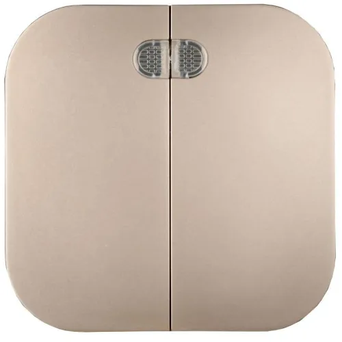 Выключатель 2-кл. ОП GLORY ВС20-2-1-ХШм 10А с индикацией шампань матов. IEK EVH21-K37M-10 фото 3