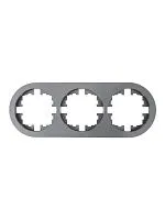 Рамка 3-м OSEN горизонт. круглая сер. матов. LEZARD 744-7400-148