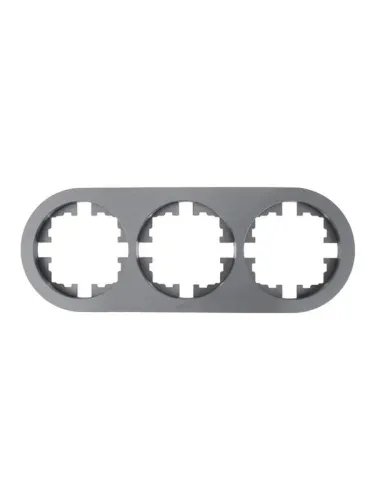 Рамка 3-м OSEN горизонт. круглая сер. матов. LEZARD 744-7400-148