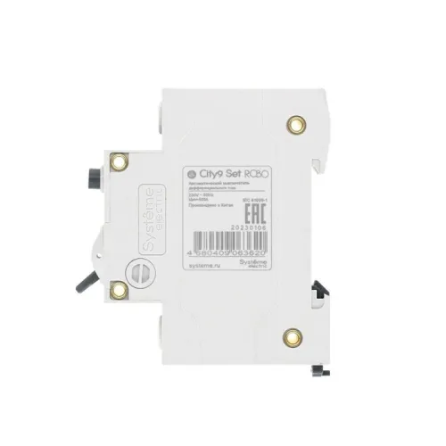 Выключатель автоматический дифференциального тока 2п (1P+N) C 20А 30мА тип AC 4.5кА City9 Set 230В SE C9D34620 фото 6