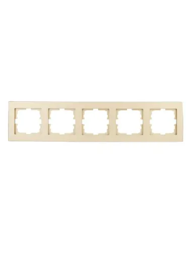 Рамка 5-м VESNA горизонт. без вставки зол. LEZARD 742-3600-150 фото 3
