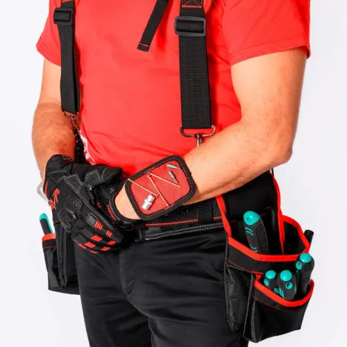 Пояс монтажный усиленный KM-BELTBAGSET-23 с подсумками; разгрузочн. ремнями и магнитным держателем КМ LO51642 фото 4
