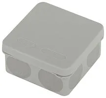 Коробка распаячная 80х80х40мм двухкомпонентн. HF стойкая к УФ прямой монтаж IP67 сер. KOR-80-80-40-9g-2MP Эра Б0060290