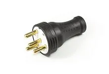 Вилка в резиновом корпусе 3х25А. EMAS EKS325F