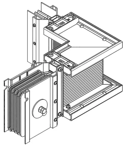 Секция угловая лев. н/уг. 1000А Al 3L+N+1/2PE IP55 тран. IEK LB-1000A5-35-F-LLG