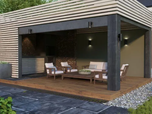 Светильник 5107 GU10 IP65 уличный настенный черн. IEK LT-UBU0-5107-GU10-1-K02 фото 3