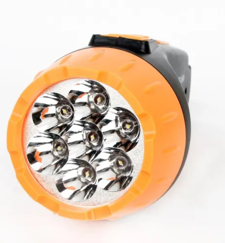 Фонарь аккумуляторный LED3807 7LED 2 режима аккум. SLA 220В пластик. черн./желт. (кор.) Ultraflash 9216 фото 4