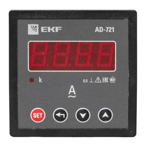 Амперметр цифровой AD-721 1ф на панель 72х72 EKF ad-721 фото 10