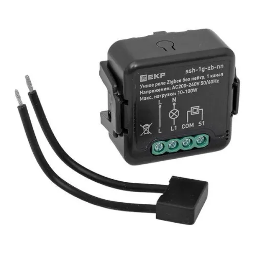Реле умное в подрозетник 1-канальное Zigbee Connect Select без нейтрали EKF ssh-1g-zb-nn фото 9