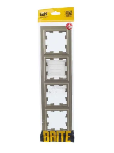 Рамка 4-м BRITE РУ-4-БрШ шампань IEK BR-M42-K37 фото 5