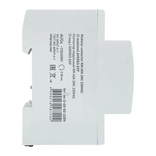 Контактор модульный КМ 40А 2NC 230В AC (2 мод.) AVERES EKF km-av-2-40-02-230V фото 3