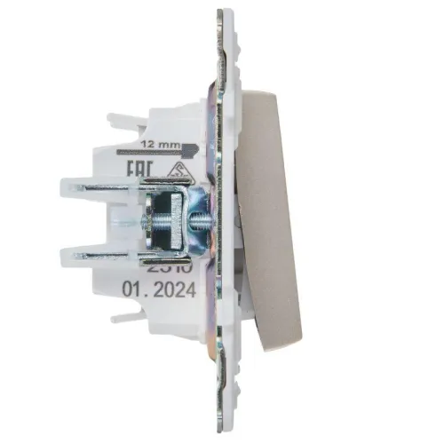 Выключатель перекрестный 1-кл. SKANDY 10А SK-V03Sh шампань IEK SK-V13-0-10-K37 фото 4