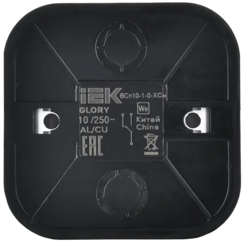 Выключатель проходной 1-кл. ОП GLORY ВСп10-1-0-ХСм 10А сталь матов. IEK EVH12-K46M-10 фото 4