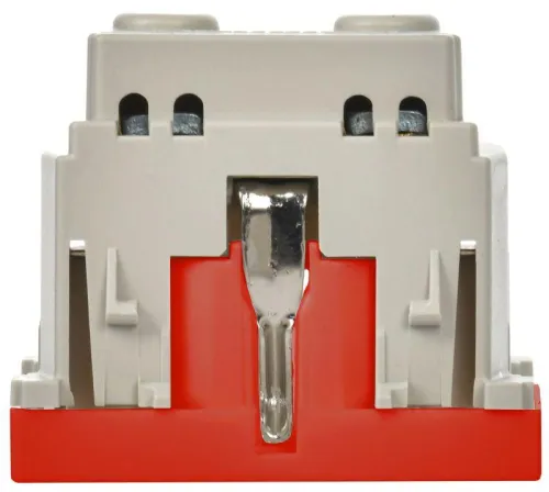 Розетка 1-м 2мод. РКС-20-32-П-К 45х45 с заземл. красн. PRIMER IEK CKK-40D-RSZK2-K04-K фото 4