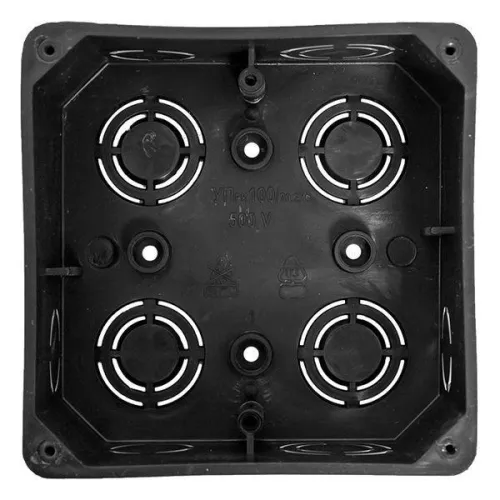 Коробка распаячная КМТ-010-006 для твердых стен с крышкой 107х107х50 полипропилен; винты IP20 син./бел. EKF plc-kmt-010-006 фото 5