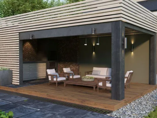 Светильник 5112 GU10 IP65 уличный настенный сер. IEK LT-UPU0-5112-GU10-1-K03 фото 4