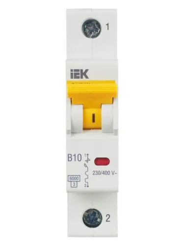 Выключатель автоматический модульный 1п B 10А 6кА ВА47-60M KARAT IEK MVA31-1-010-B фото 2