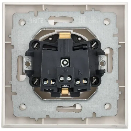 Розетка с крышкой Brite 16А IP44 РСбш10-3-44-БрБ механизм бел. в сб. IEK BR-R16-16-44-K01-F-PRO фото 3