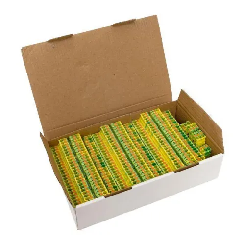 Колодка клеммная пружинная двухуровневая 2.5 Push-in земля EKF PIT-2.5-double-pe фото 3