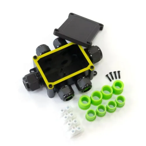 Коробка распределительная ОП 135х96х42 6-вводная IP68 ПА66 40А 450В d5-14мм черн. Промрукав PR08.13151 фото 2