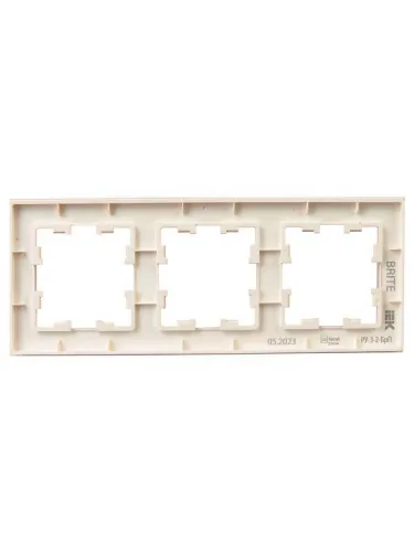 Рамка 3-м BRITE РУ-3-2-БрП стекло перс. матов. IEK BR-M32-G-31-K96 фото 4