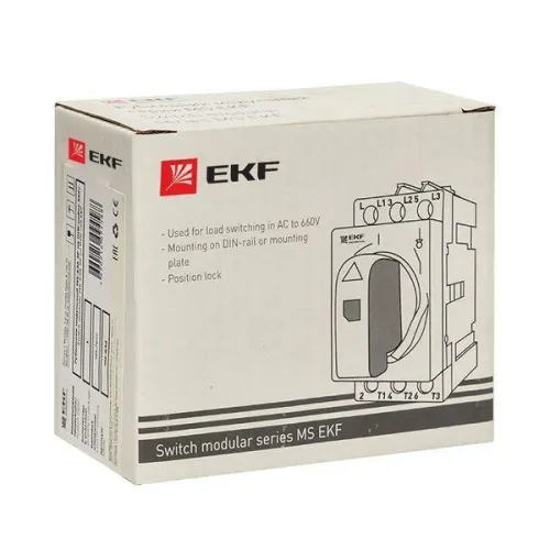 Рубильник мод. 3п MS-63A на DIN-рейку EKF ms-63d фото 2