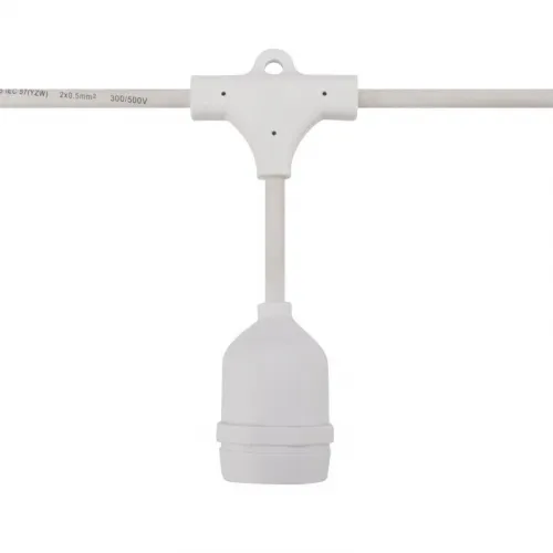 Гирлянда "Белт Лайт" 10м шаг 50см 20 подвесных патронов 25Вт IP44 провод каучук бел. Neon-Night 331-336 фото 4