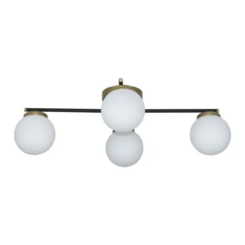 Светильник "Злата" 141 (плафон 8728) НСБ 01-4х25-101 G9 [ИМ] потолочн. черн.зол. Элетех 1005405280 фото 4