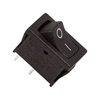 Выключатель клавишный 250В 6А (2с) ON-OFF черн. Mini (RWB-201; SC-768) Rexant 36-2110