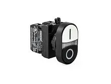 Кнопка сдвоенная (1НО+1НЗ) (CP) черн./бел. EMAS CP102K20HB