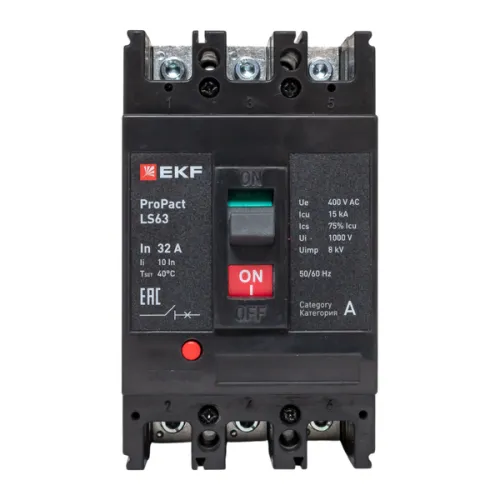 Выключатель автоматический 3п 32А 15кА LS63 ProPact EKF mccb-63-15-3-32-ls фото 5