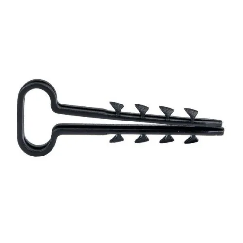 Дюбель-хомут d6х14мм для плоского кабеля полипропилен черн. (уп.50шт) EKF plc-cd-6x14b фото 2