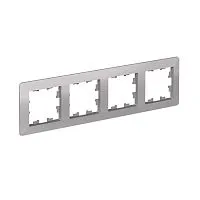 Рамка 4-м AtlasDesign Air алюм./дым. черн. SE ATN220304