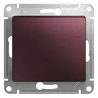 Кнопка нажимная 1-кл. СП Glossa 10А IP20 (сх. 1) 10AX механизм баклажан. SE GSL001115