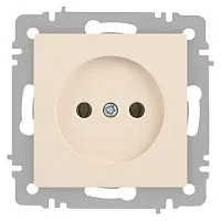 Розетка 1-м СП Accent 6-201-02 16А IP20 250В 2P сл. кость Intro Б0063659