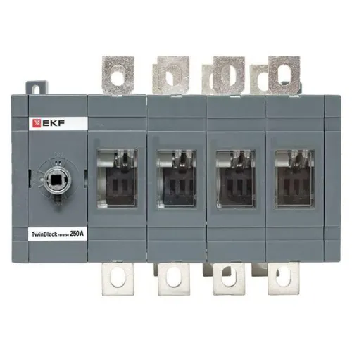 Рубильник 4п 250А реверсивный без рукоятки управления TwinBlock EKF tb-s-250-4p-rev фото 2