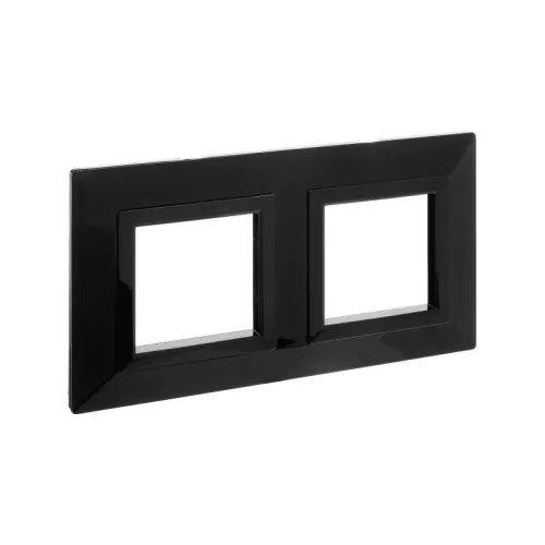 Рамка 2-м 4мод. Avanti метал. черн. DKC 4402854 фото 3