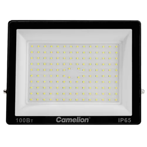 Прожектор светодиодный LFL-10004 C02 LED SMD 100Вт IP65 6500К 10000лм 230В 245х233.5Х31 черн. Camelion 16333 фото 7